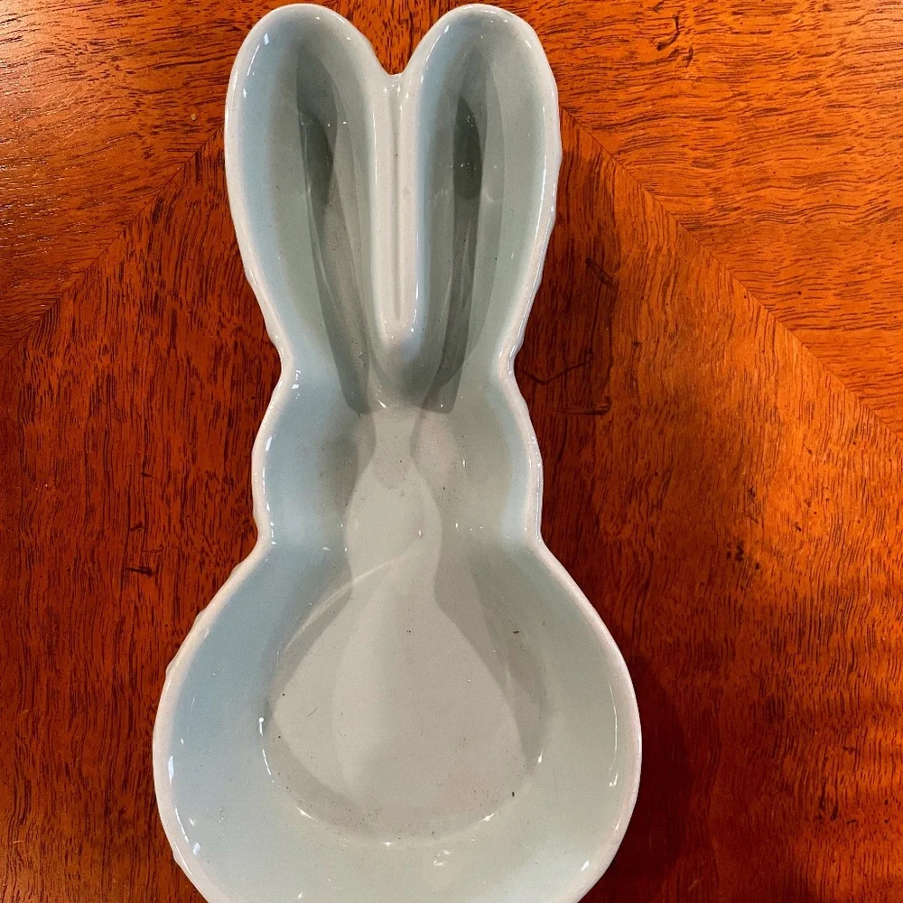 Light Blue Ceramic Bunny Dish - Picture 2 of 15